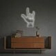 Elevate Your Bar, Man Cave, or Music Room Ambiance with the Rock And Roll Gesture LED Neon Sign.