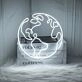 Brighten Up Your Space: Earth Outline Drawing LED Neon Sign for Home Decor, Office Ambiance, and Chic Bar Settings.