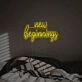 Brighten Your Special Moments: New Beginnings LED Neon Sign for Weddings, Celebrations, and Cozy Home Vibes.