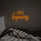 Brighten Your Special Moments: New Beginnings LED Neon Sign for Weddings, Celebrations, and Cozy Home Vibes.