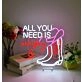 Elevate your bar or man cave ambiance with the All You Need Is Whiskey And Cow Boy Boost LED Neon Sign.