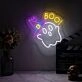 Add a Spooky Touch to Your Home, Office, or Halloween Bash with the Boo With Ghost LED Neon Sign.