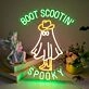 Light Up Your Halloween Festivities and Theme Parties with the Boot Scootin Spooky LED Neon Sign for Home, Bar, and Event Decorations.