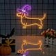 Brighten Your Home, Office, or Themed Party Ambiance with the Enchanting Dachshund With Wizard Hat LED Neon Sign