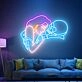 Bring Romance to the Macabre - Affectionate Girl Loves Skull Neon Sign, Perfect for Bars, Gothic Weddings, and Edgy Home Décor.