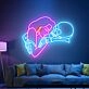 Bring Romance to the Macabre - Affectionate Girl Loves Skull Neon Sign, Perfect for Bars, Gothic Weddings, and Edgy Home Décor.