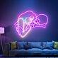 Bring Romance to the Macabre - Affectionate Girl Loves Skull Neon Sign, Perfect for Bars, Gothic Weddings, and Edgy Home Décor.
