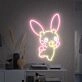 Brighten Up Your Kids' Bedroom or Add a Whimsical Touch to Parties with the Anime Rabbit Cat Neon Light Wall Lights Led Neon Sign.