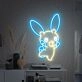 Brighten Up Your Kids' Bedroom or Add a Whimsical Touch to Parties with the Anime Rabbit Cat Neon Light Wall Lights Led Neon Sign.