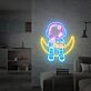 Brighten Up Your Space: Astronaut Hamburger UV Neon Sign for Bars, Bedrooms, and Parties
