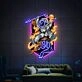 Brighten Your Space Adventures: Astronauta And Tiger Spaceman Uv Neon Sign for Home Decor, Kids' Rooms, and Sci-Fi Themed Parties.