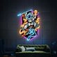 Brighten Your Space Adventures: Astronauta And Tiger Spaceman Uv Neon Sign for Home Decor, Kids' Rooms, and Sci-Fi Themed Parties.
