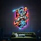 Brighten Your Space Adventures: Astronauta And Tiger Spaceman Uv Neon Sign for Home Decor, Kids' Rooms, and Sci-Fi Themed Parties.