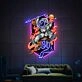 Brighten Your Space Adventures: Astronauta And Tiger Spaceman Uv Neon Sign for Home Decor, Kids' Rooms, and Sci-Fi Themed Parties.