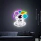 Light Up Your Space Adventures: Astronauts Sitting On Cloud Space UV Neon Sign Perfect for Kids’ Rooms, Home Offices, and Sci-Fi Themed Parties.
