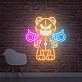 Brighten Your Man Cave, Game Room or Bar with the Bear Neon Signs Violent Bear With Double Guns Neon Sign