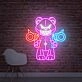 Brighten Your Man Cave, Game Room or Bar with the Bear Neon Signs Violent Bear With Double Guns Neon Sign