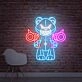 Brighten Your Man Cave, Game Room or Bar with the Bear Neon Signs Violent Bear With Double Guns Neon Sign