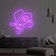 Elevate Your Space: Beautiful Girl With Cowboy Hat Neon Sign, Perfect for Game Room, Bar, and Home Office Decor.