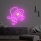 Elevate Your Space: Beautiful Girl With Cowboy Hat Neon Sign, Perfect for Game Room, Bar, and Home Office Decor.
