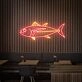 Brighten Your Bar, Home, or Seafood Restaurant with the Blue Flag Tuna Neon Sign Fish Neon Lights Decor.