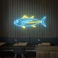 Brighten Your Bar, Home, or Seafood Restaurant with the Blue Flag Tuna Neon Sign Fish Neon Lights Decor.