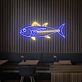 Brighten Your Bar, Home, or Seafood Restaurant with the Blue Flag Tuna Neon Sign Fish Neon Lights Decor.