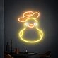 Brighten Up Your Bar, Game Room, or Man Cave with the Whimsical Cowboy Duck Led Sign - A Perfect Fusion of Fun and Light.