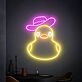 Brighten Up Your Bar, Game Room, or Man Cave with the Whimsical Cowboy Duck Led Sign - A Perfect Fusion of Fun and Light.