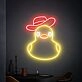 Brighten Up Your Bar, Game Room, or Man Cave with the Whimsical Cowboy Duck Led Sign - A Perfect Fusion of Fun and Light.