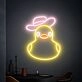 Brighten Up Your Bar, Game Room, or Man Cave with the Whimsical Cowboy Duck Led Sign - A Perfect Fusion of Fun and Light.