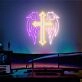 Brighten Your Sacred Spaces and Celebrations: Cross With Wing Neon Sign for Divine Home, Office, and Event Decor, Perfect for Weddings, Parties, and Game Rooms.