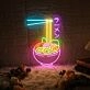 Brighten Up Your Kitchen, Gameroom, or Restaurant with the Delicious Flying Noodles Japanese Ramen Bowl Neon Sign.