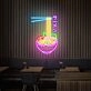 Brighten Up Your Kitchen, Gameroom, or Restaurant with the Delicious Flying Noodles Japanese Ramen Bowl Neon Sign.