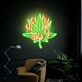 Elevate Your Space: Dope Leaf On Fire Neon Sign, Perfect for Home Decor, Bars, Stores, and Parties - A Unique Stoner Gift Wall Sign.