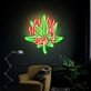 Elevate Your Space: Dope Leaf On Fire Neon Sign, Perfect for Home Decor, Bars, Stores, and Parties - A Unique Stoner Gift Wall Sign.
