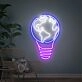 Bring a Universal Glow to Any Space: Earth Bulb Neon Sign Led Neon Light Perfect for Bedroom, Office, Bar, and Weddings.