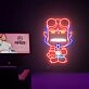 Elevate Your Game Room, Home Office, and Party Ambiance with the Fantastic Four Hellboy Neon Sign Wall Decor.