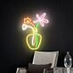 Brighten Your Space: Flower Neon Sign Wall Art for Bedroom, Party, and Wedding Elegance