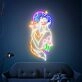 Brighten Your Bedroom, Office, and Party Ambiance with the Enchanting Fox In The Arms Of A Beautiful Woman Neon Sign Art.