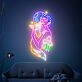 Brighten Your Bedroom, Office, and Party Ambiance with the Enchanting Fox In The Arms Of A Beautiful Woman Neon Sign Art.