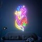 Brighten Your Bedroom, Office, and Party Ambiance with the Enchanting Fox In The Arms Of A Beautiful Woman Neon Sign Art.