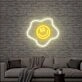 Brighten Your Breakfast Nook and Add Fun to Parties with the Fried Egg Neon Sign Smile Cute Wall Light Decor Neon Sign.
