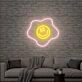 Brighten Your Breakfast Nook and Add Fun to Parties with the Fried Egg Neon Sign Smile Cute Wall Light Decor Neon Sign.