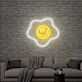 Brighten Your Breakfast Nook and Add Fun to Parties with the Fried Egg Neon Sign Smile Cute Wall Light Decor Neon Sign.