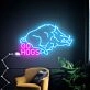 Brighten Your Space: Go Hogs Neon Sign Vintage Led Neon Sign for Boy Room Decor, Perfect for Home Bars, Game Rooms, and Sports Fan Celebrations.