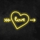 Love' Heart Neon Sign