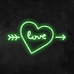 Love' Heart Neon Sign