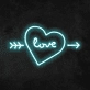 Love' Heart Neon Sign