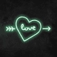 Love' Heart Neon Sign